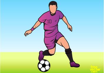 Man Playing Football - Kostenloses vector #148149